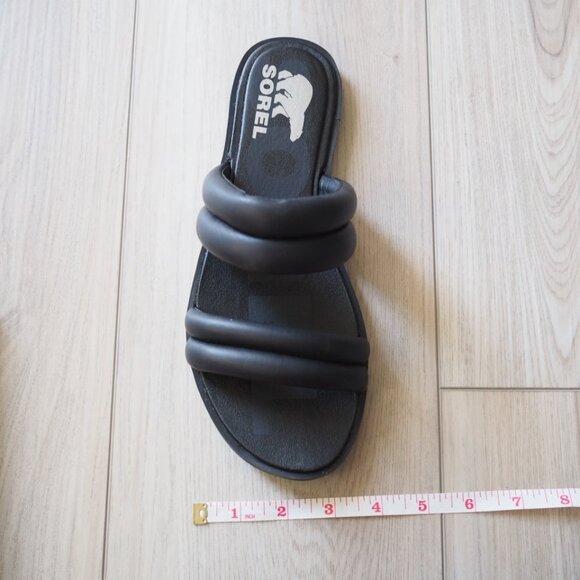 Sorel Ella II Puff Black Slide Sandals Womens Size 7.5 Excellent Condition - Picture 13 of 13